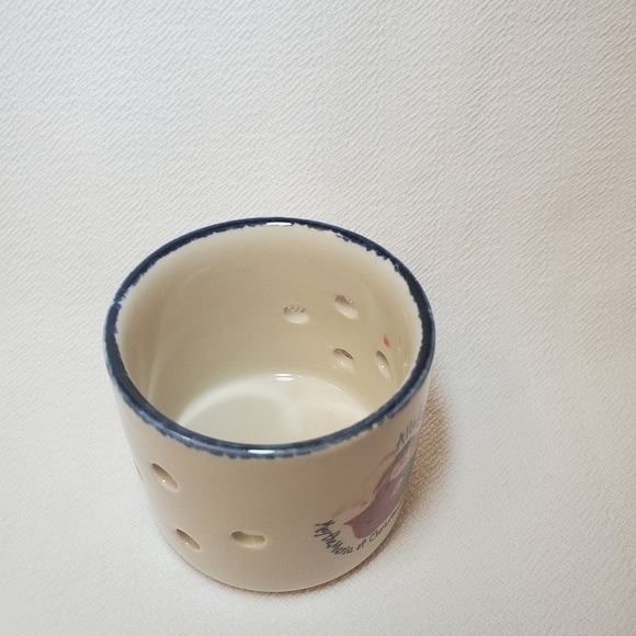 Crazy Mountain Glazed Pottery Crock Candle / Potpourri Holder. - Picture 4 of 9